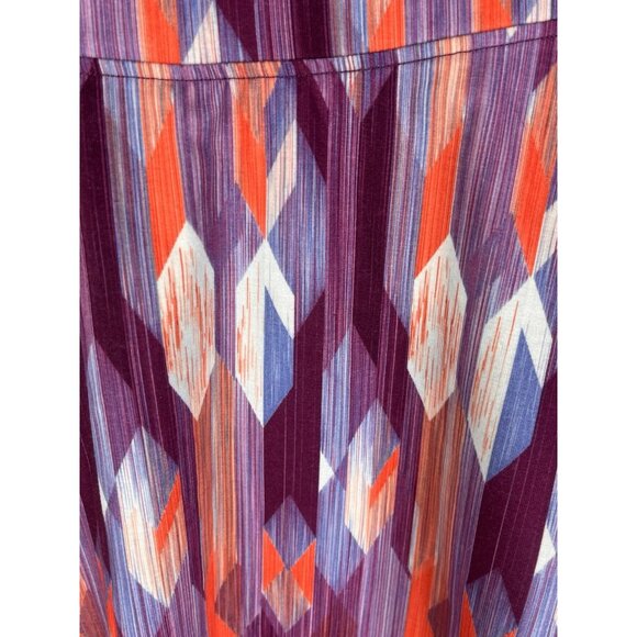 PRANA Women's Red Purple Arrow Stripe A-Line Short Skirt Small - Picture 4 of 5